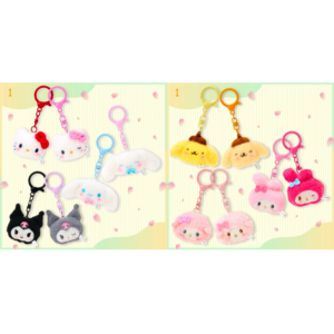 《三麗鷗Sanrio》日本限定 Smiley Faces 絨毛鑰匙圈（一組2入）