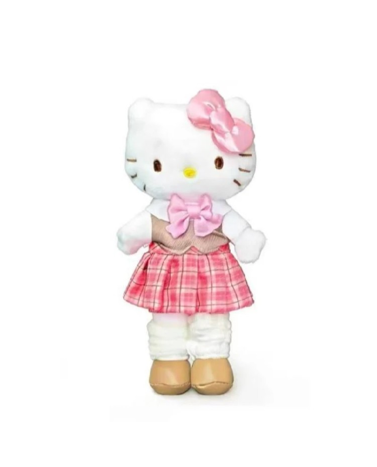 《三麗鷗Sanrio》HELLO KITTY 粉色制服 長腿造型玩偶吊飾 NO.1