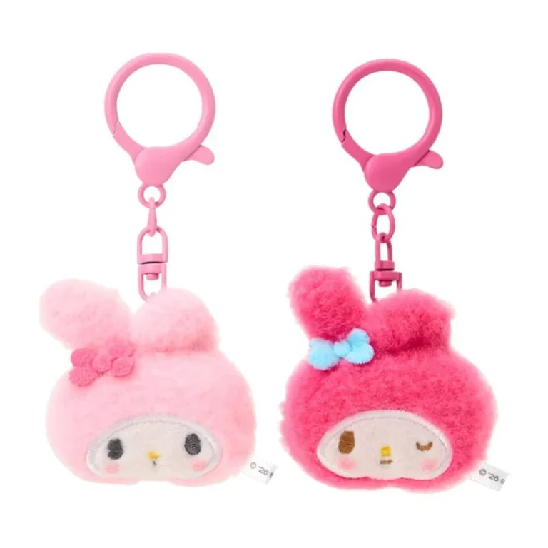 《三麗鷗Sanrio》日本限定 美樂蒂 Smiley Faces 絨毛鑰匙圈（一組2入）單抽