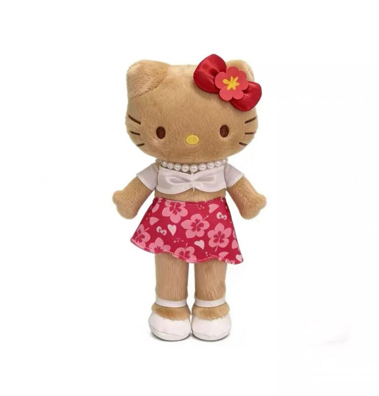 《三麗鷗Sanrio》HELLO KITTY 夏威夷度假 長腿造型玩偶吊飾 NO.1