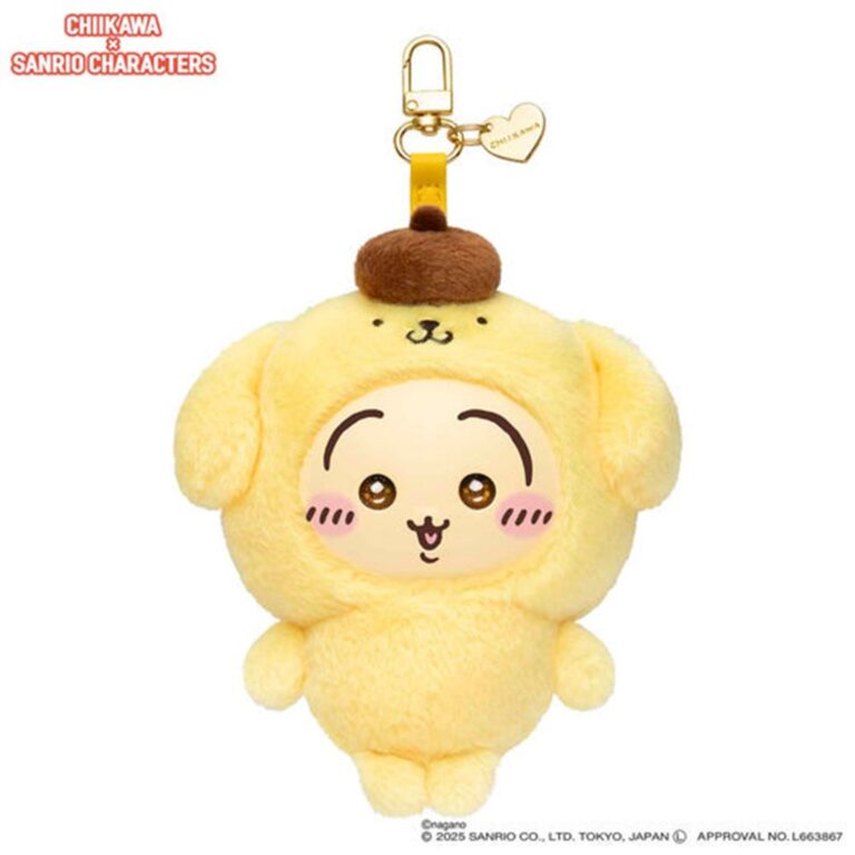 《吉伊卡哇Chiikawa》Chiikawa x Sanrio 烏薩奇 x 布丁狗 搪膠毛絨吊飾 單抽