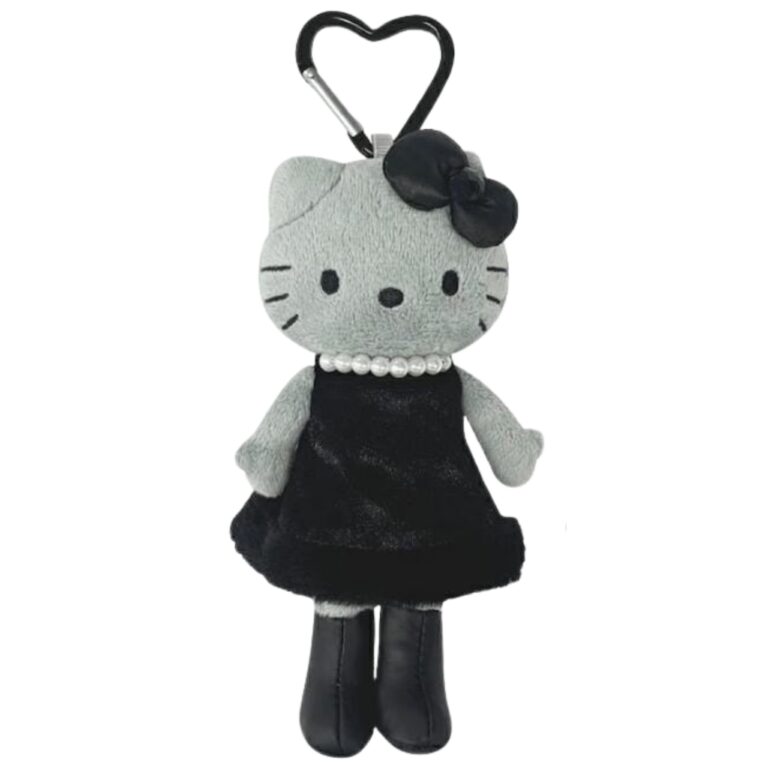 《三麗鷗Sanrio》HELLO KITTY 黑珍珠 長腿造型玩偶吊飾 NO.1