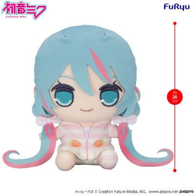 《初音未來》FuRyu KYURUMARU 初音未來 兔耳睡衣ver. 絨毛玩偶 單抽 NO.1:圖片 2