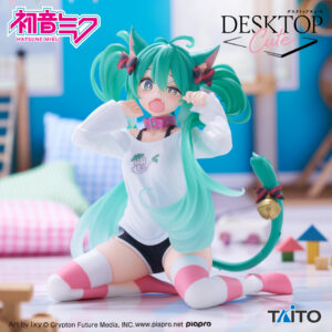 《初音未來》TAITO Desktop Cute FIGURE 初音未來〜貓耳T恤ver.〜 景品 單抽 NO.3