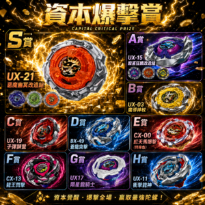 NO.56《戰鬥陀螺》BEYBLADE X 資本爆擊賞  現貨 QRcode可掃 ！！