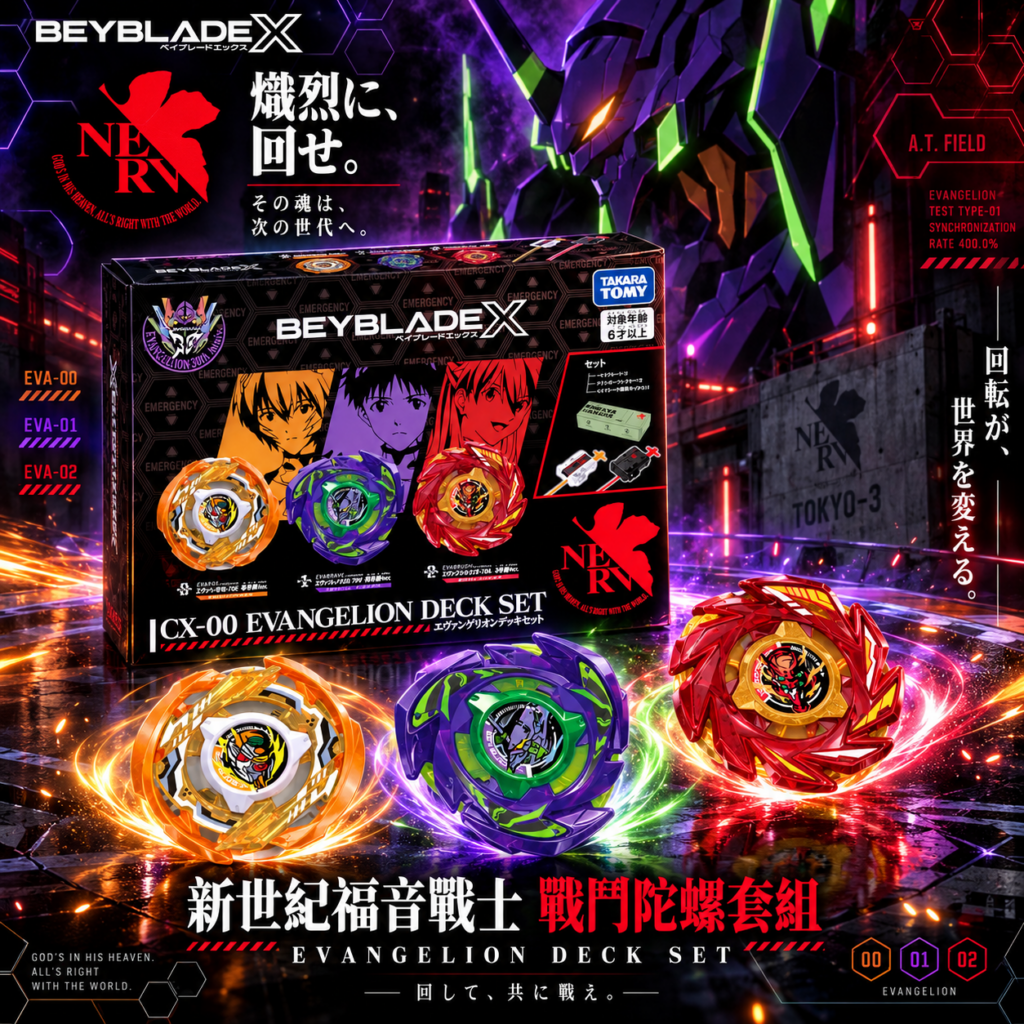 《戰鬥陀螺》BEYBLADE X  EVA 新世紀福音戰士 戰鬥陀螺套組 NO.2