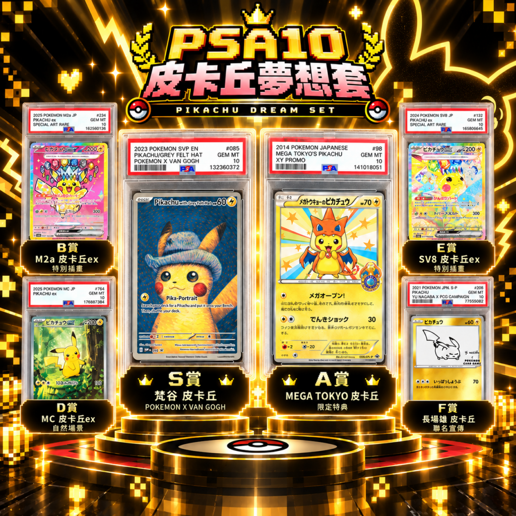 《寶可夢》⭐️PSA10⭐️ 皮卡丘夢想套