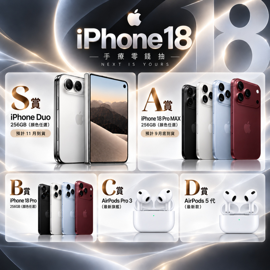 《APPLE》手癢零錢抽 iPhone18折疊抽！NO.11