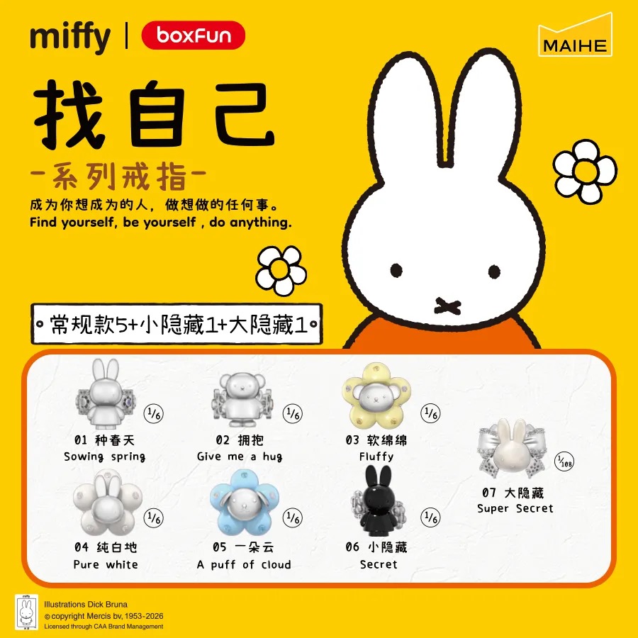 《MIFFY》找自己系列 戒指盲盒 全6+1隱藏 NO.1